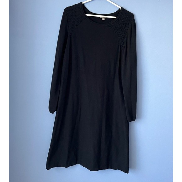 J Jill Sweater Knit Black Dress XL
